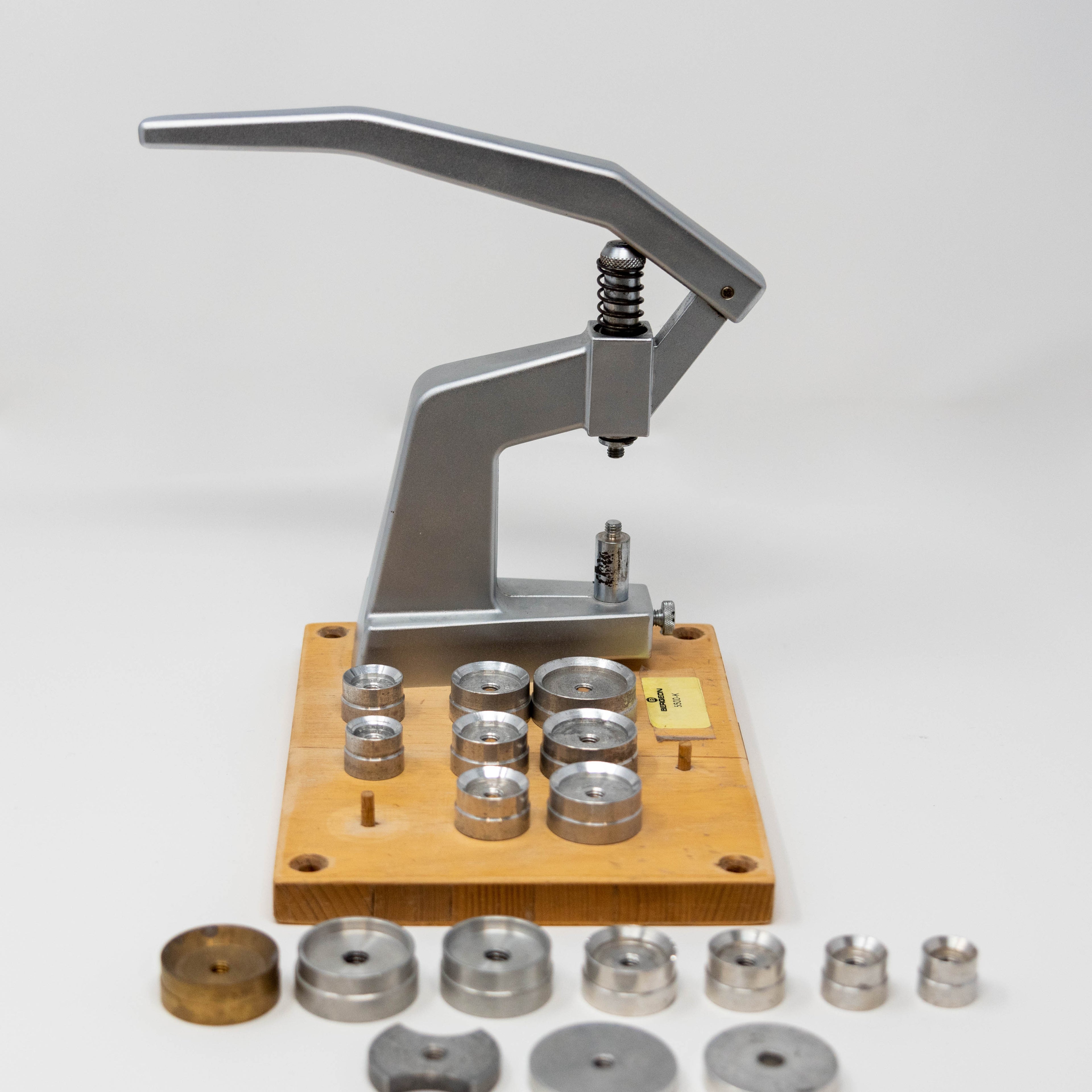 Bergeon 5500 Watch Crystal Press with 18 Dies